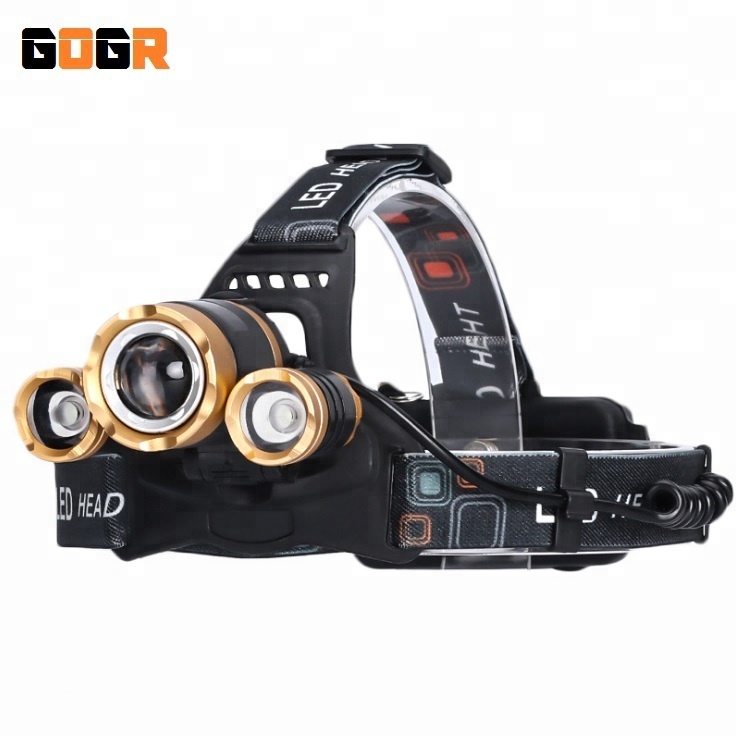 Wholesale Led 3T6 Moving Running Powerful Hunting Usb Rechargeable Led Head Torch Light