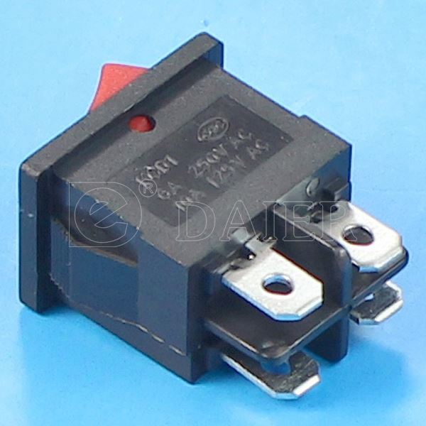 Medium 10A 125VAC DPST ON OFF 2 Pole Rocker Switch