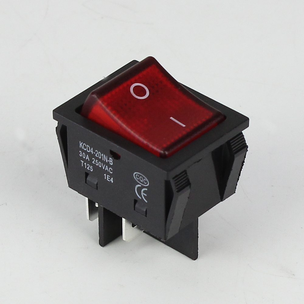 KCD4 DPST 4PIN ON-OFF Illuminated 30A 250VAC T125 Rocker switch for Car