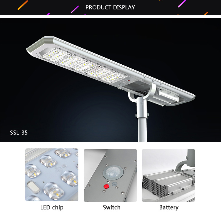 Integrated 48 led solar light aotepu solar street light