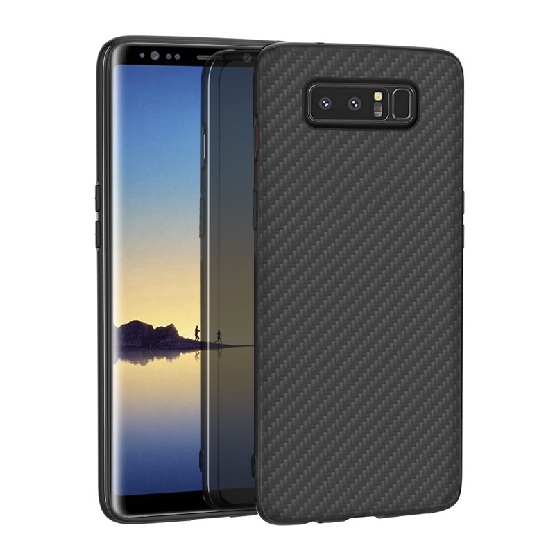 Premium Carbon Fiber  Case Full Sides Protective Shell Back shockproof Cover For Samsung galaxy Note8