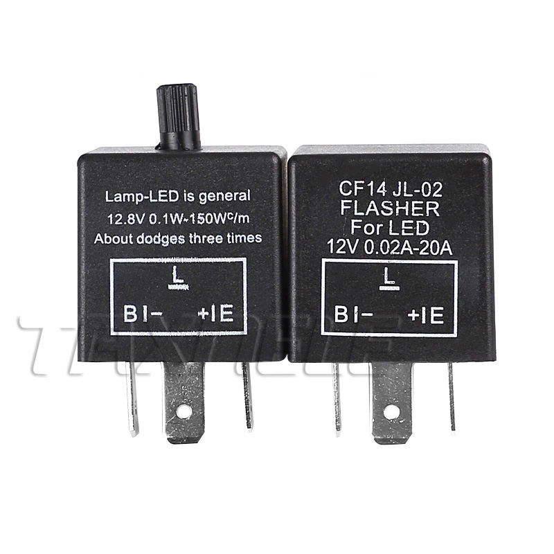 CF14 12V 3-Pin LED Adjustable Car Flasher Flash Relay For Turn Signal Light 40A relay