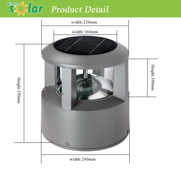 New outdoor pillar lighting CE Solar post cap light