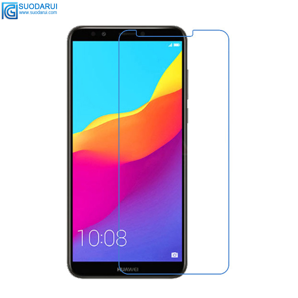 Tempered Glass Screen Protector for Huawei Y7 Prime 2018 9H 2.5D 0.26mm HD Transparent Film