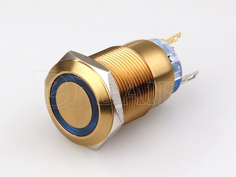 19mm SPST Round Button Ring Lighted Arcade Pushbuttons