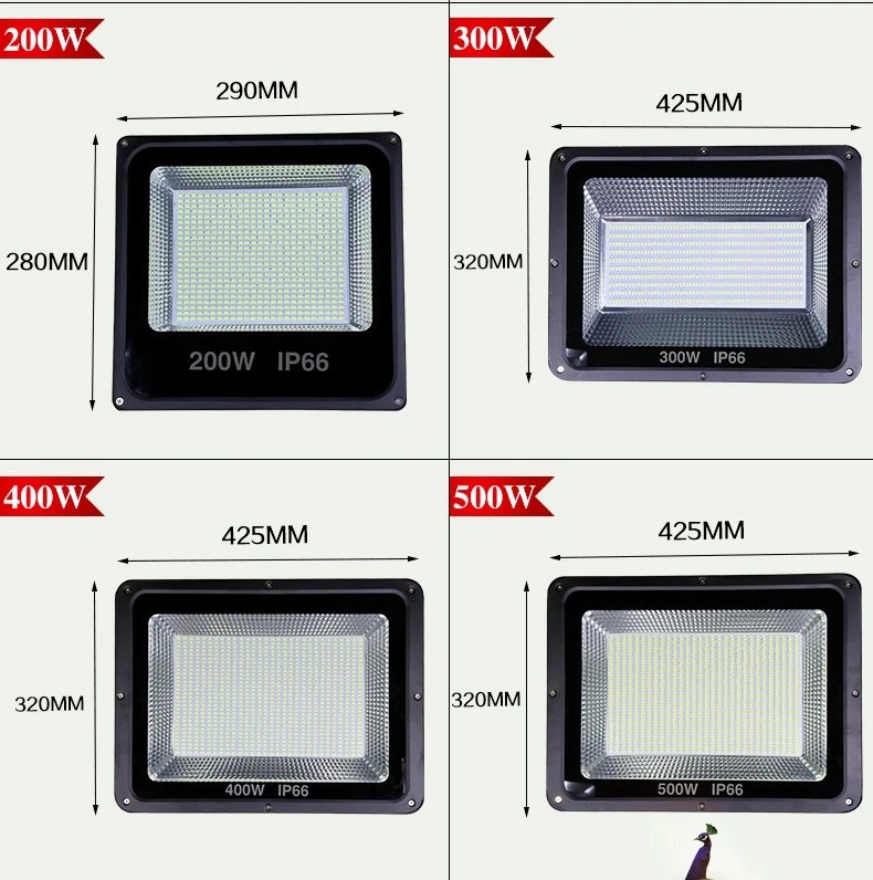 30w 50w 100w 150w 200w 300w 500w floodlight IP66 outdoor garden solar flood light