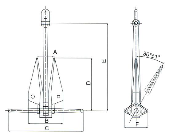 JV03-100 KG Best Boat Anchor 2018 For Danforth HHP Anchor For Sale