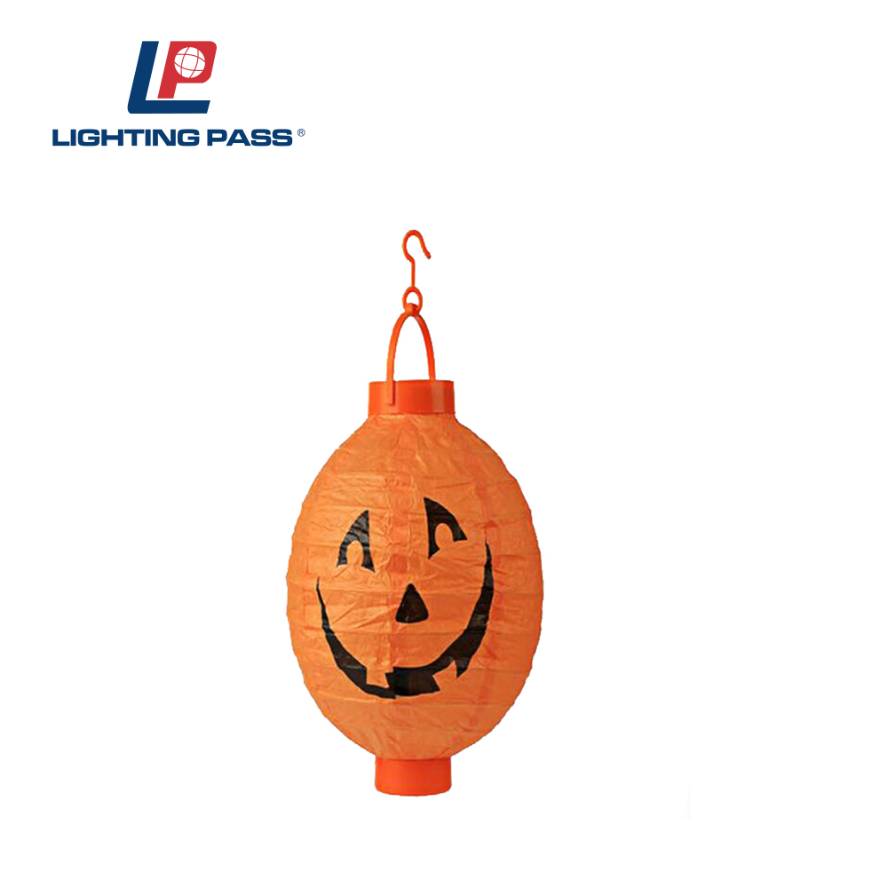 Free sample New Design Handmade LED Hanging battery Paper Lantern for Halloween Christmas Party Decoration