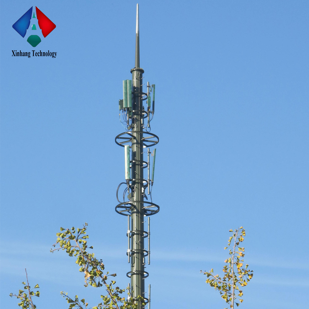 30m Galvanized Telecom Antenna Mast Steel Tower