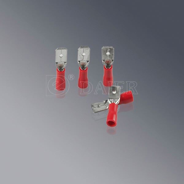 Insulated Chip Male Disconnector Terminal Tube Lugs