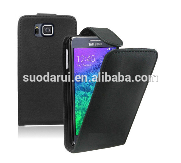 Mobile Phone Cover Lichee Leather Case For Samsung Galaxy Alpha G850