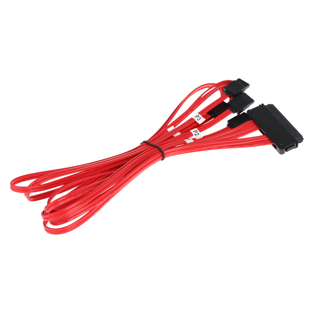 3-6 GB 1M Red 32 Pin SFF 8484 to 4 Serial Attached 7 Pin HDD Hard Drive SATA Adapter SAS Cable Hard Disk Cable Computer Cables
