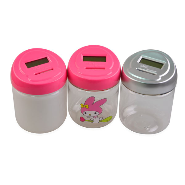 Wholesale EUR US Coin Electronic Plastic Piggy Bank Savings Box For Kids