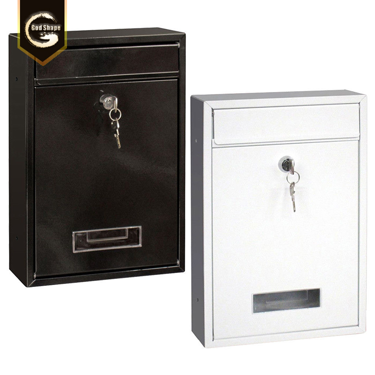 GS gorgeous aluminum stainless steel metal mailbox galvanized iron steel wall mounted mai box