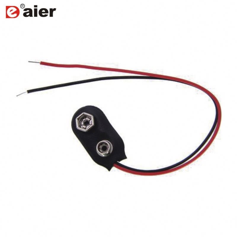 Blue 9 Volt Connector With Wire For 9 Volt Battery