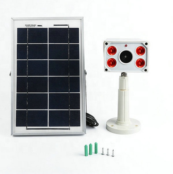 Outdoor Solar powered Wireless dummy camera Voice alarm Security Light Solar Recordable Speaker Camera