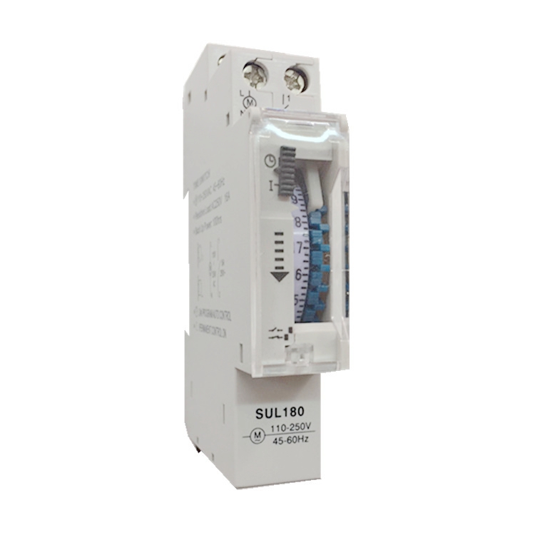 SUL180 15 Minutes Mechanical Timer 24 Hours Programmable Din Rail Timer Time Switch Relay Measurement Analysis Instruments