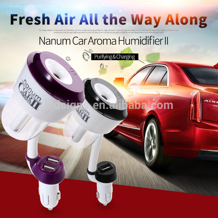 Hidly 50ml car humidifier with aroma diffuser with usb car charger