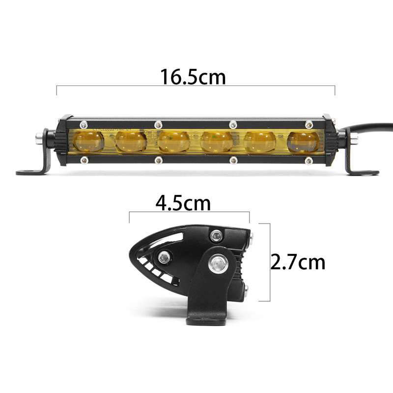 7 inch 6D 18W 6 LED Work Light Bar Waterproof Spot Driving Fog Light Bar Offroad LED Work Light For SUV Vehicle Car Boat