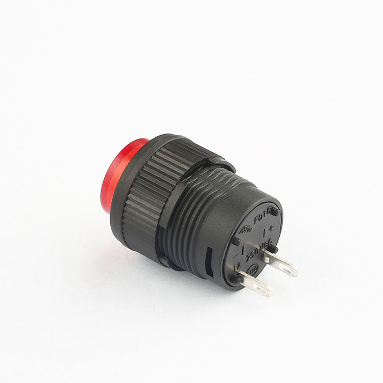 plastic 250V AC miniature mechanical momentary power led touch push button switch