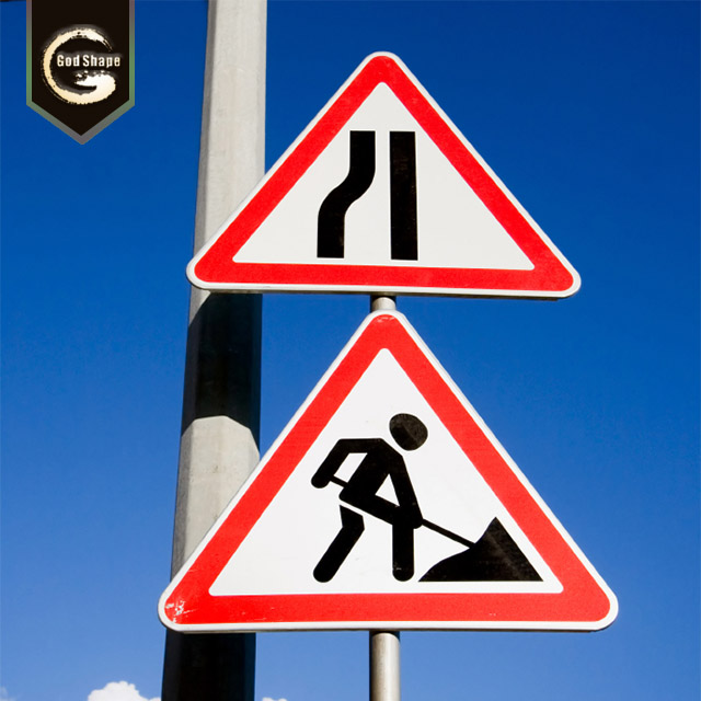 Custom Factory Price International reflective Road Signs Warning Slow Down Traffic Sign