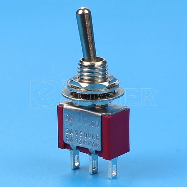 MTS-102 6A 6MM Single Pole ON ON 2 Way Standard Toggle Switch 3 Pin