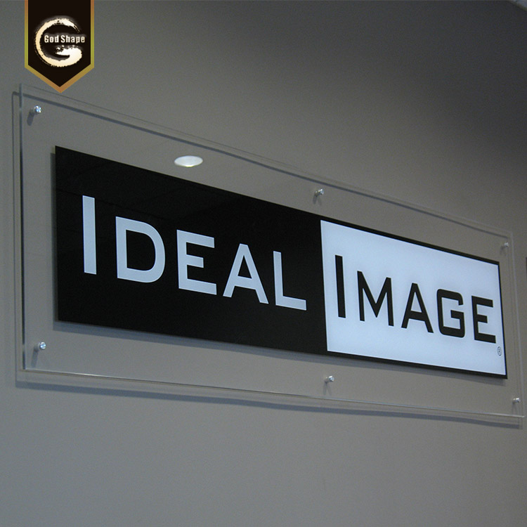 China manufacturer lighted led acrylic sign with Silkscreen Printing for door plate