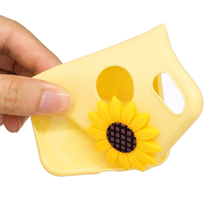 3D Sunflower Silicone Phone Case for iPhone X 8 plus 7 plus/6s plus/6