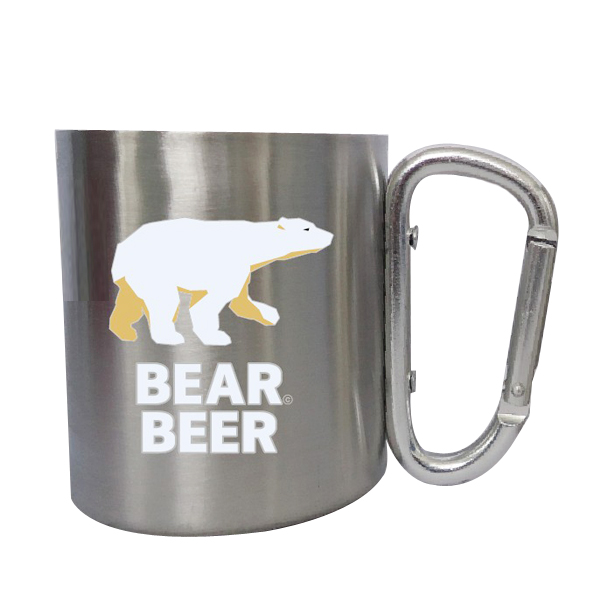 Laser Printing Stainless Steel Travel Beer Mug Outdoor Carabiner Mug