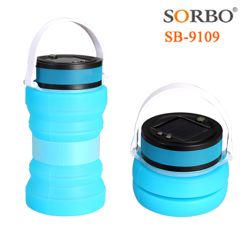 Hot Selling Collapsible Water Bottle 2017 Inflatable LED Solar Light