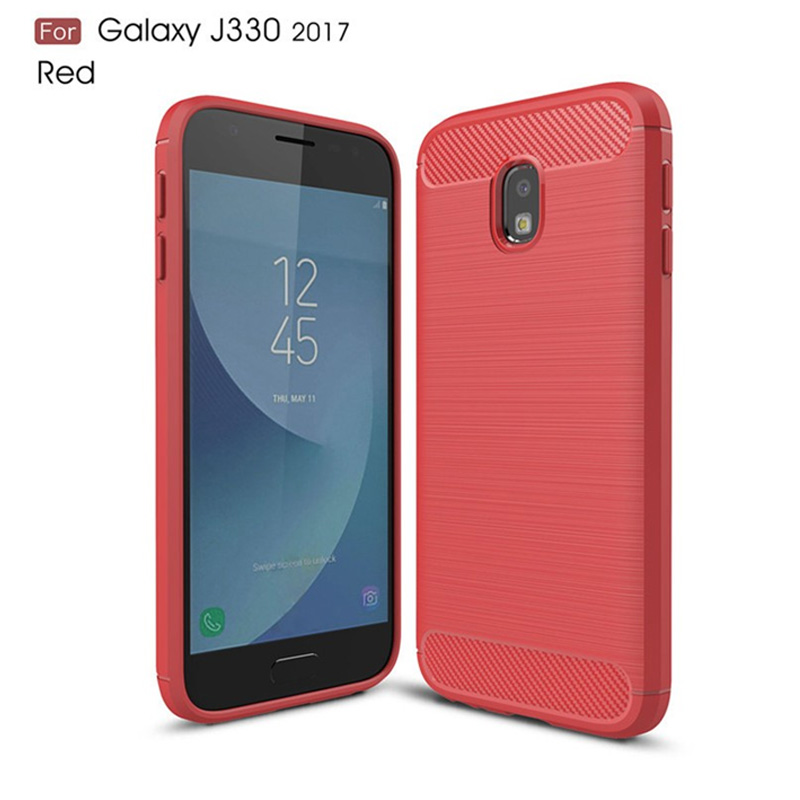 2017 New Arrival Carbon Fiber Tpu case For Galaxy J3 2017 J330 European Version soft cover