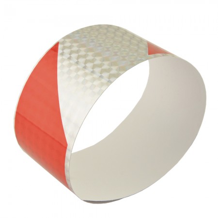 Car Truck Universal Parallelogram Type Reflective Stickers-Silver&Red5 pair