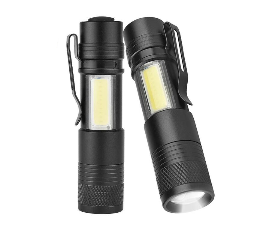 Mini Portable Aluminum Alloy LED Flashlight with Pen Clamp for Home Outdoor Camping Lighting Flashlight