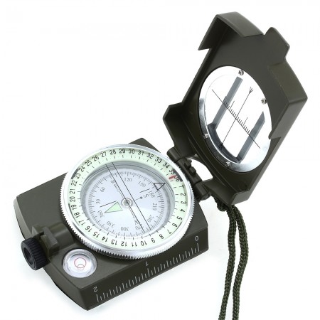 Professional Military Army Prismatic Lensatic Sighting Compass Hiking Camping