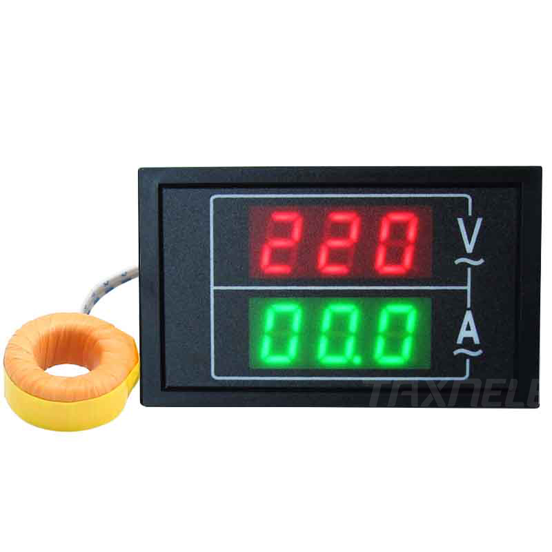 DL85 Dual LED Digital AC100-300V Voltage Amps Meter Digital AC Voltmeter Ammeter frequency meter 100A ac digital panel voltmeter