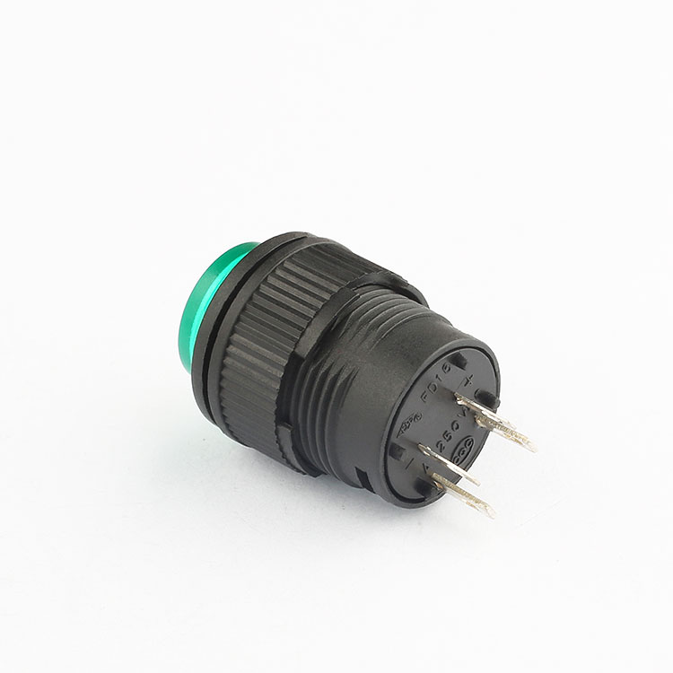 250V 1A 2Pin 16MM Mounting Size  NO Mini Momentary Push Button Switch