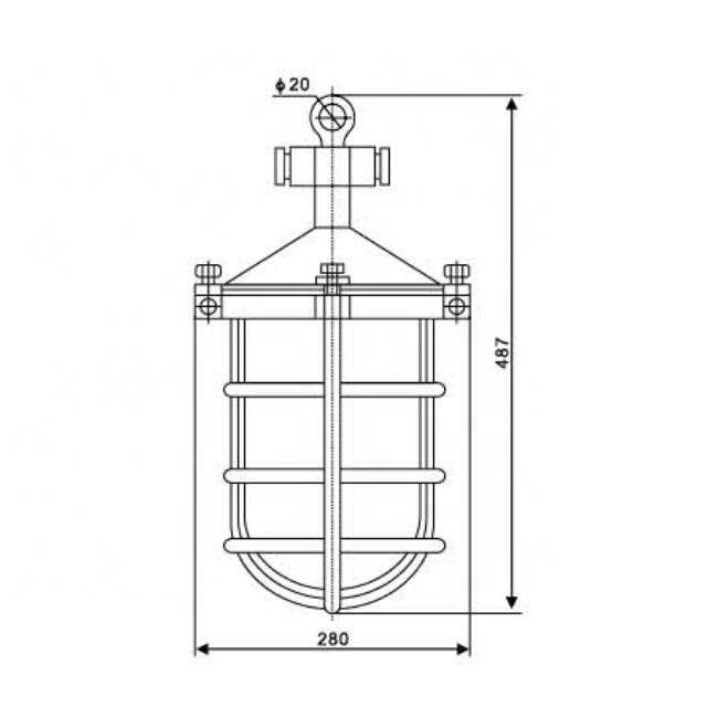 CGD1 High power IP55 aluminium E27 incandescent light for outdoor marine work and marine warehouse