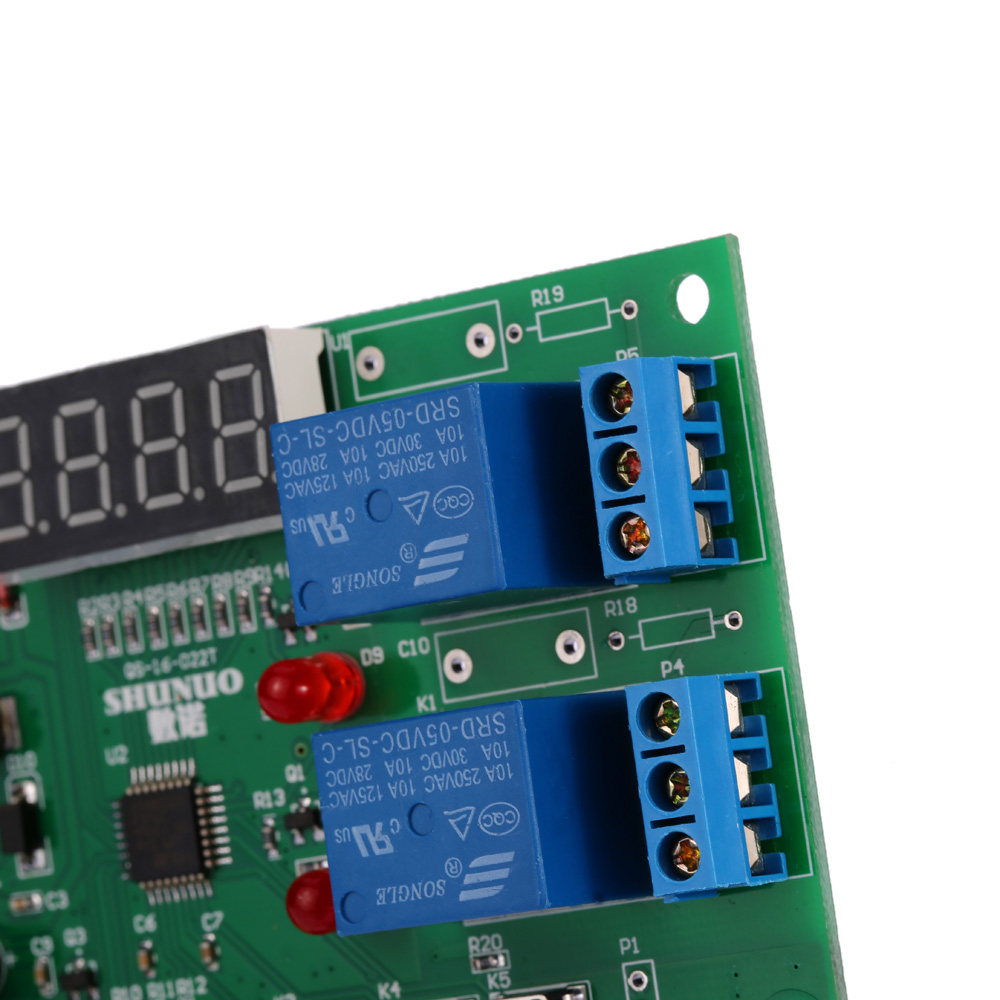 DC 5V~24V Digital Intelligent Temperature & Humidity Controller Control Board Module Relay with LED Indicator Alarm Function
