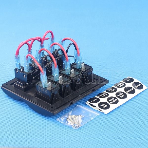 12V/24V LED Rocker Switch Boat Switch Panel