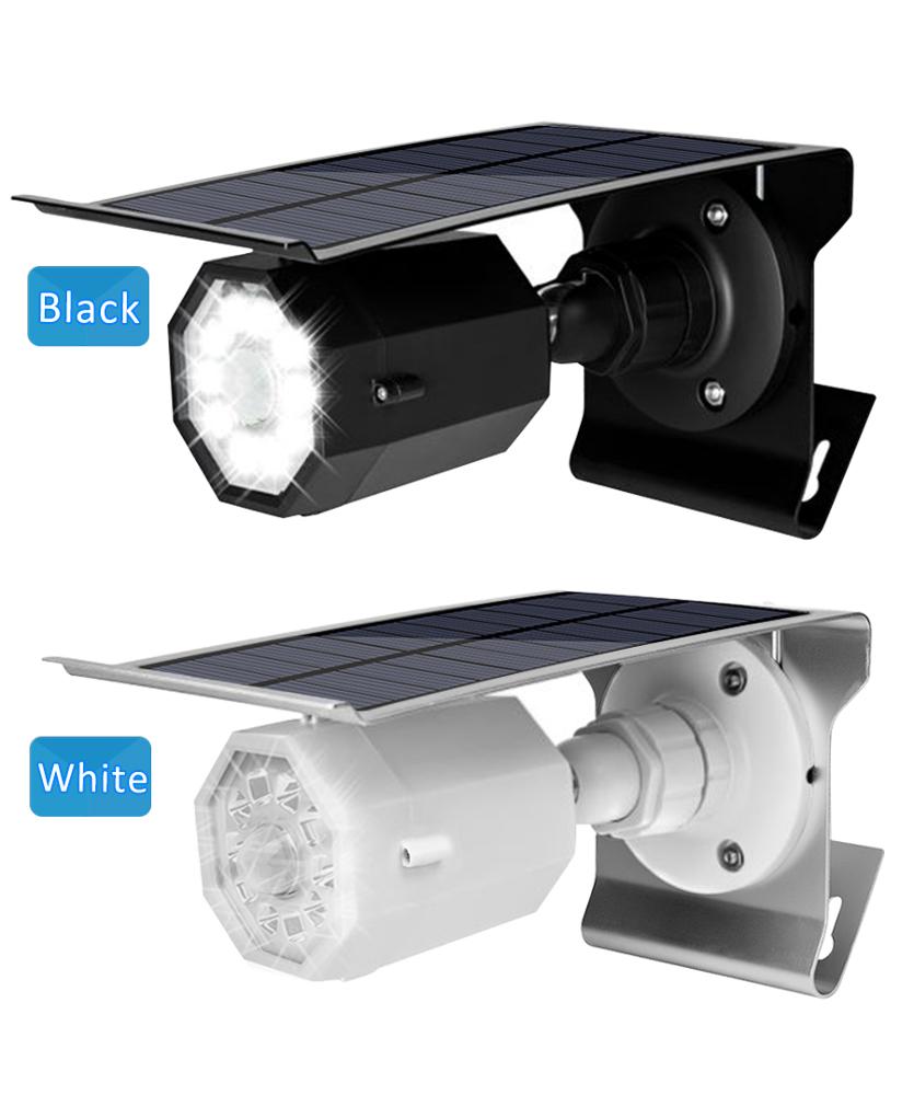 2018new Solar Led Street Light Adjustable Angle 2200Mah Waterproof Lamp Spotlight With 10 LEDs Three Modes For Outdoor Wall Yard