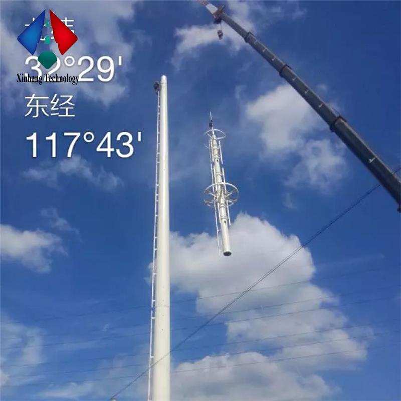 30m 40m high mast communication 60m height telecommunication steel monopole tower