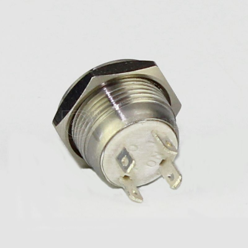 12mm Flat Button Short Body Momentary Ring Illuminated Touch Waterproof Metal Push Button Switch