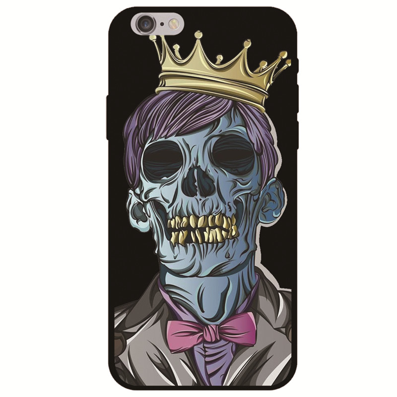 Custom UV Printing Individual Phone Case for iPhone 8 plus , for iPhone X Case Skull