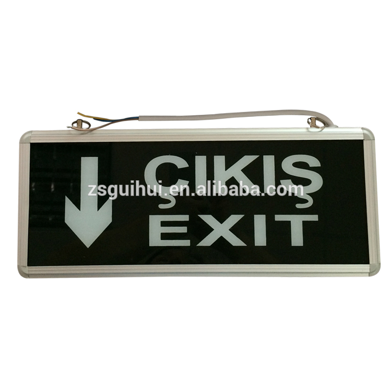 wall mounted battery backup 90 or 120 minutes led emergency exit sign