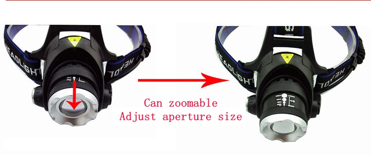 Brightest Zoomable T6 Led Head Lamps Camping Adventuridge Rechargeable Led Camping Headlamp