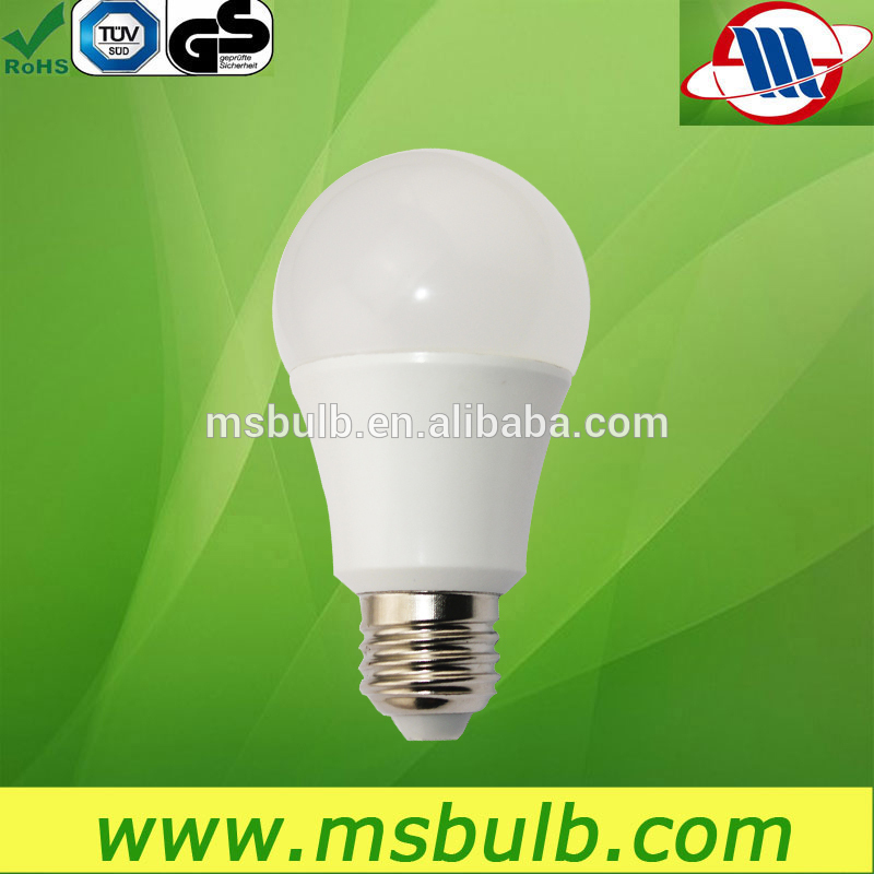 CE ROHS approved energy saving plastic led mini light bulb lamp, a60 led bulb, e27 led bulb light 2000k-6500k