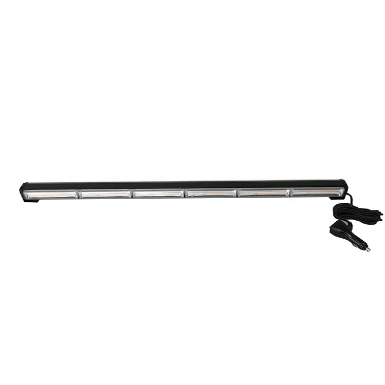 35 Inch 60W Amber led Strobe Light  Bar Traffic Advisor with Lighter Plug