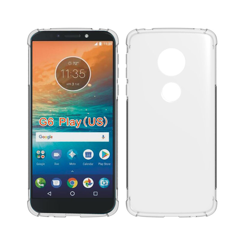 Transparent Shockproof soft Tpu cover case For Motorola Moto G6 Play