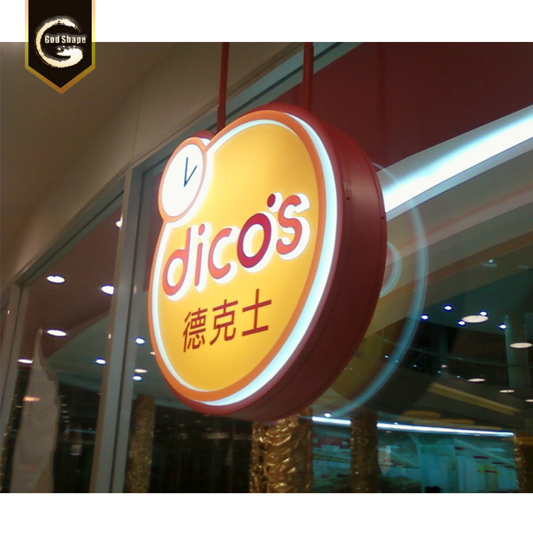 Outdoor Indoor Display LED Illuminated Round Metal Led mini Lightbox