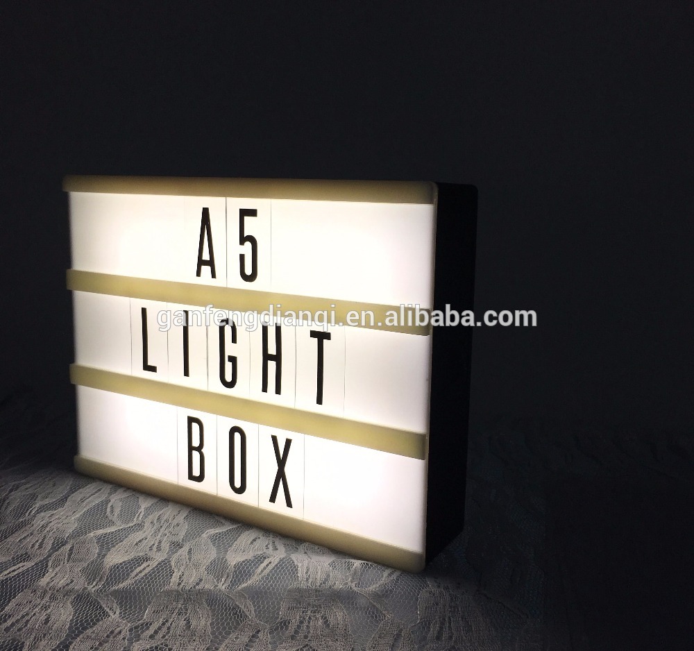 A5 cinema light box decorative LED light box with letters advertising light box